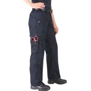 SZ6 5.11 Tactical Women's TDU Ripstop Black Cargo Pants EMS Uniform Work Outdoor